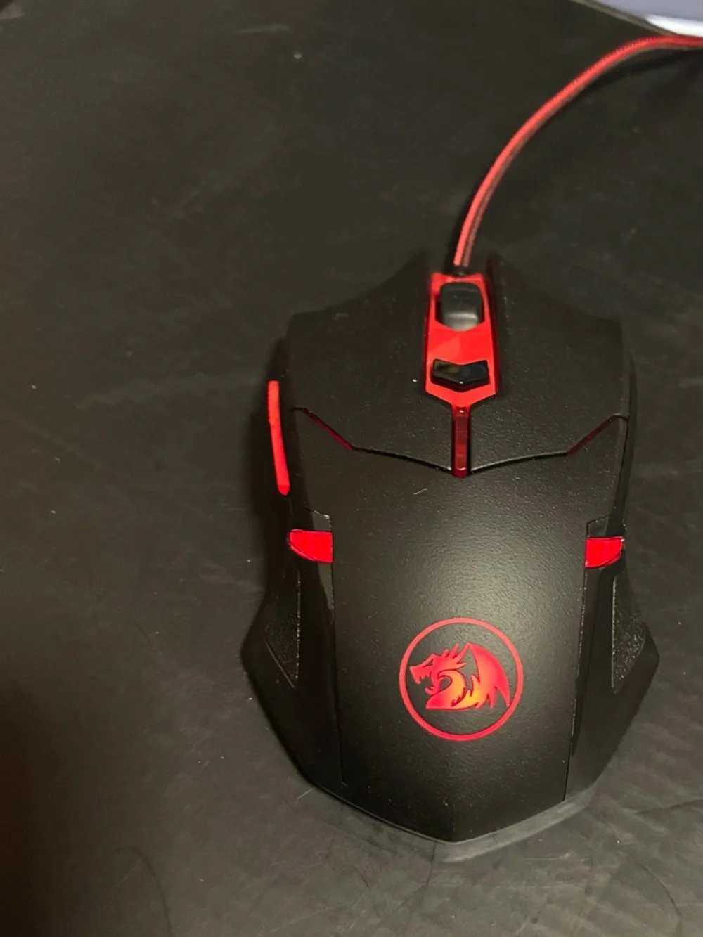 Black & Red Gaming Headset - Wired Over-Ear with Microphone